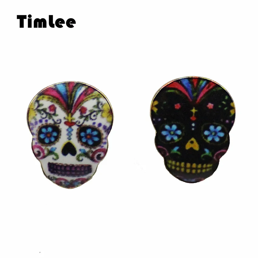 Timlee X052 Бесплатная доставка Мультяшные капли масла ретро череп сплав броши