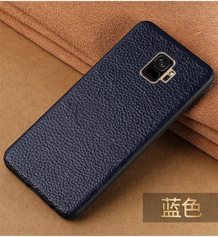 Натуральная кожа чехол для телефона для samsung S7 S8 S9 Plus Note 8 9 чехол с зернистой текстурой задняя крышка для A3 A5 A7 A8 J5 J7 чехол s