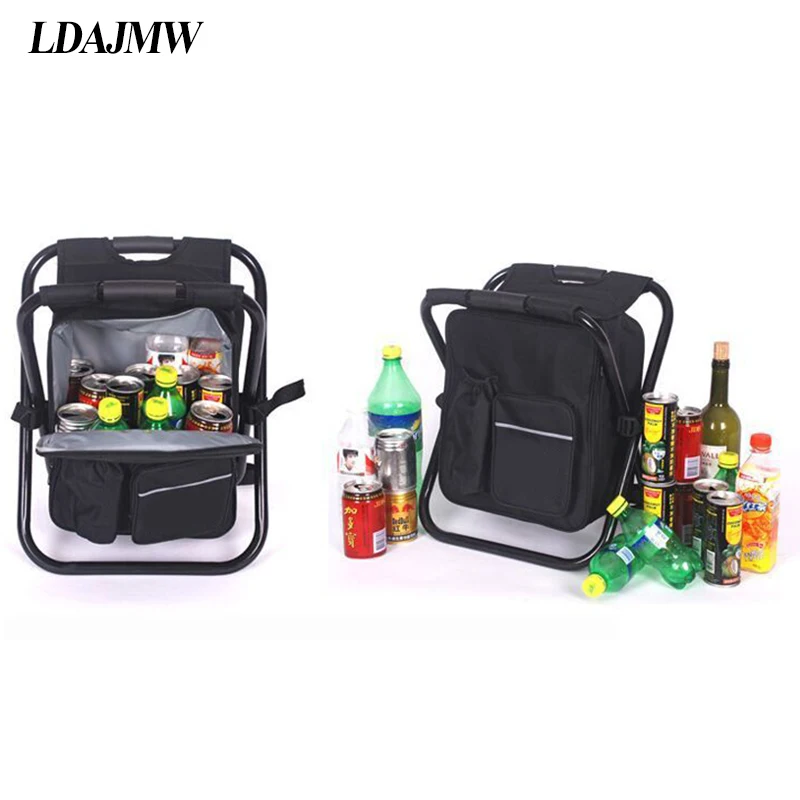 買取 Ldajmw折りたたみ釣り椅子のバックパックトラベル収納クーラーバッグ多機能ハイキングキャンプビーチレジャーアイスバッグ椅子