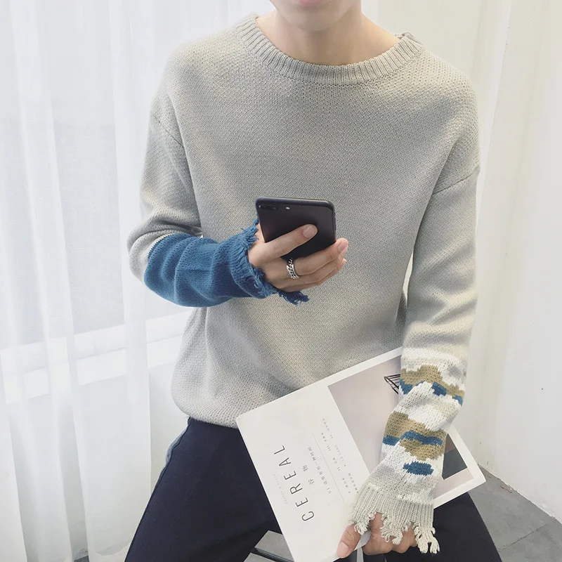 2018 новые осенние Для мужчин простой молодежи сплошной Цвет модные Повседневное