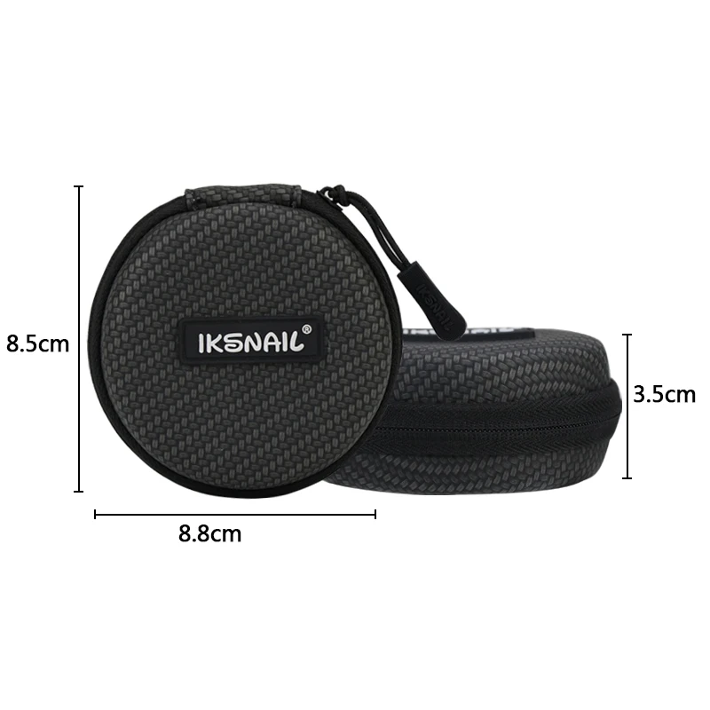 Чехол Shellnail для наушников Airpods жесткий чехол на молнии с круглым карманом Apple AirPods