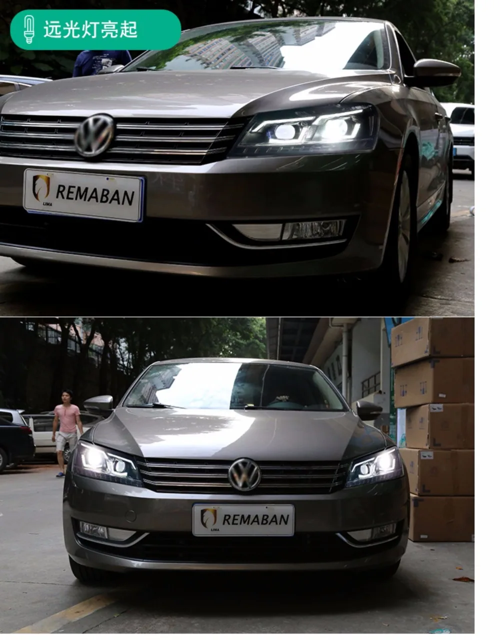 KOWELL автомобильный Стайлинг для VW Passat B7 US Verson 2012- фары для Passat B7 фары DRL D2H динамический сигнал поворота Hid Bi Xen