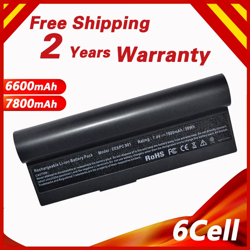 Golooloo 6 ячеек аккумулятор для ноутбука asus AL23-901 AP23-901 Eee PC 1000 1000H 1000HA 1000HD 1000HE 901 904HD 7,4 V 6600 ма-ч