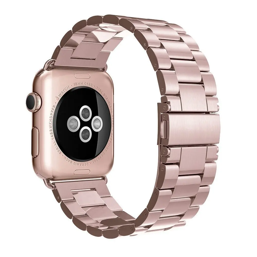 Ремешок из нержавеющей стали с застежкой-бабочкой для Apple Watch/Sport/Edition Series 1/Series 2 38