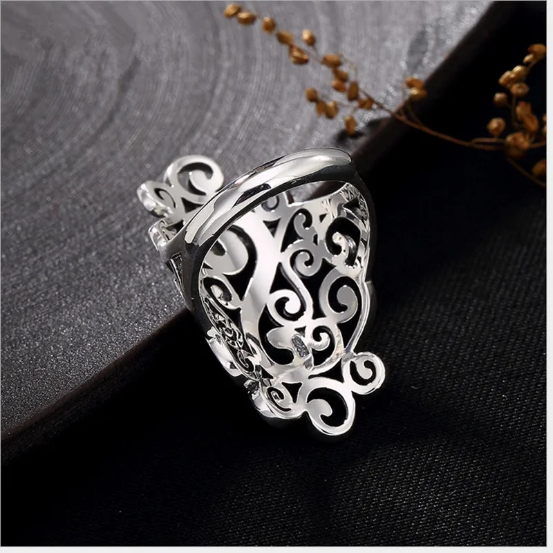Uglyless Real S 925 пробы Серебряное кольцо на палец Marcasite женские открытые кольца