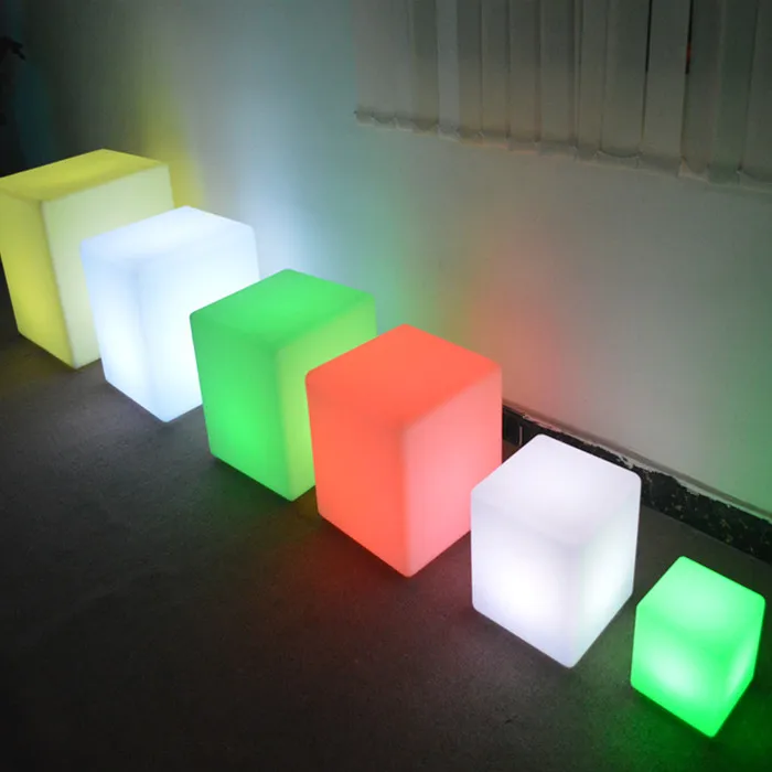 20CM 30CM 40CM Bar Club Square stool Chair charge lamp lithium battery electric single led night light multicolor outdoor