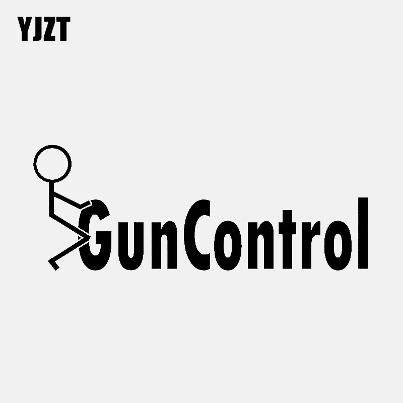 YJZT 14 3 см * 5 4 Виниловая наклейка с пистолетом на автомобиль дизельный грузовик
