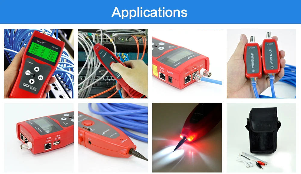 NOYAFA NF-388 дистанционный кабель искателя локатор тестер провода трекер Tracer Lcd RJ45 RJ11 BNC USB телефонный тонер сетевой Набор инструментов Синий