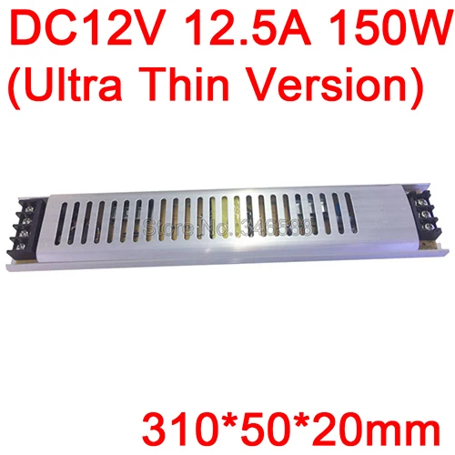 12V 12.5A 150W Thin AC110V 220V постоянного тока до DC12V AC-DC постоянного Напряжение драйвер переключатель Питание изящный полосатый Размер 12V 3A 5A 8.5A 10A 12.5A 15A 20A 25A 30A - Цвет: 12V 12.5A 150W Thin