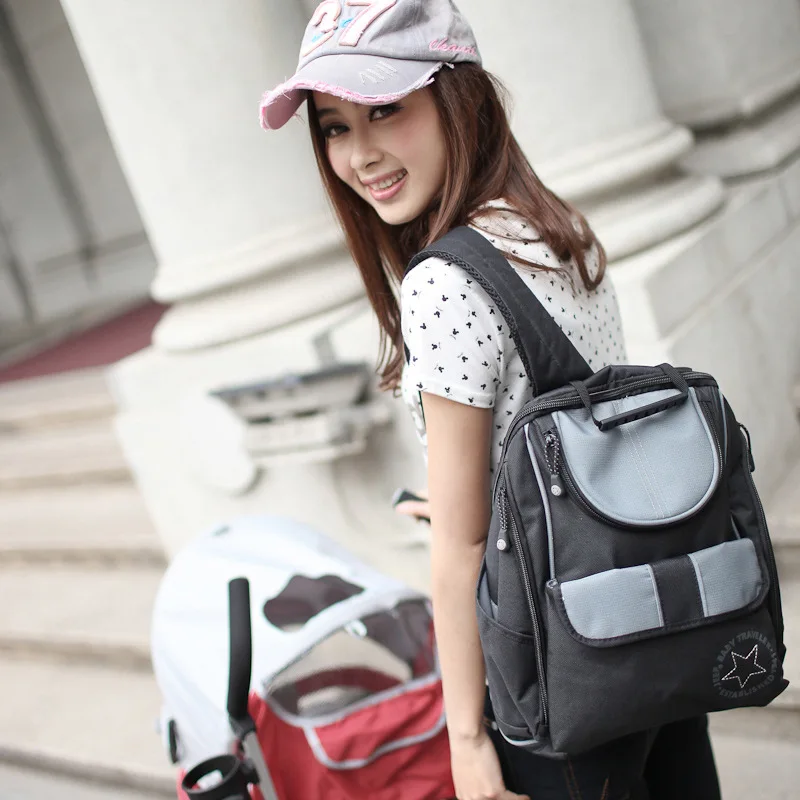 Вместительная сумка для подгузников рюкзак мам дышащие ремни съемная