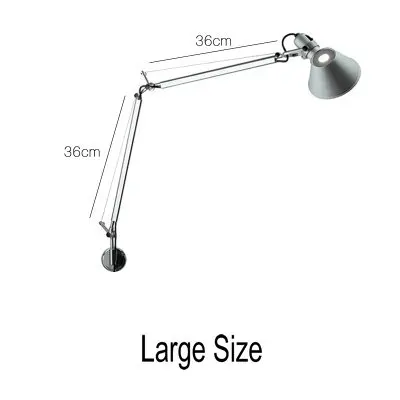 Silver -Big Size Artpad, американский современный светодиодный настенный светильник с длинными ручками, AC90-260V, серебристый/черный, для защиты глаз, прикроватный настенный светильник для спальни - Цвет корпуса: Silver -Big Size