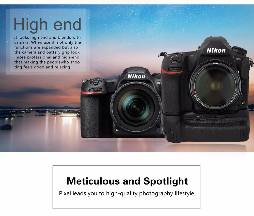 Pixel Профессиональный Vertax D18 Батарейная ручка для Nikon D850 для зеркальной однообъективной камеры Камера как EN-EL15a EN-EL15(сменная деталь для Nikon MB-D18