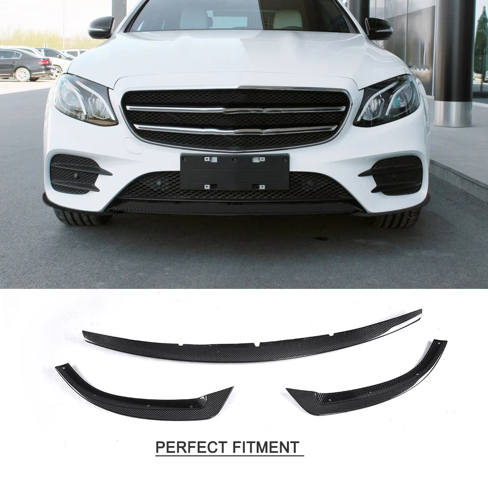 Бампер передний из углеродного волокна для Mercedes Benz E Class W213 E200 E300 E43 AMG Sport Sedan 4 Door 17