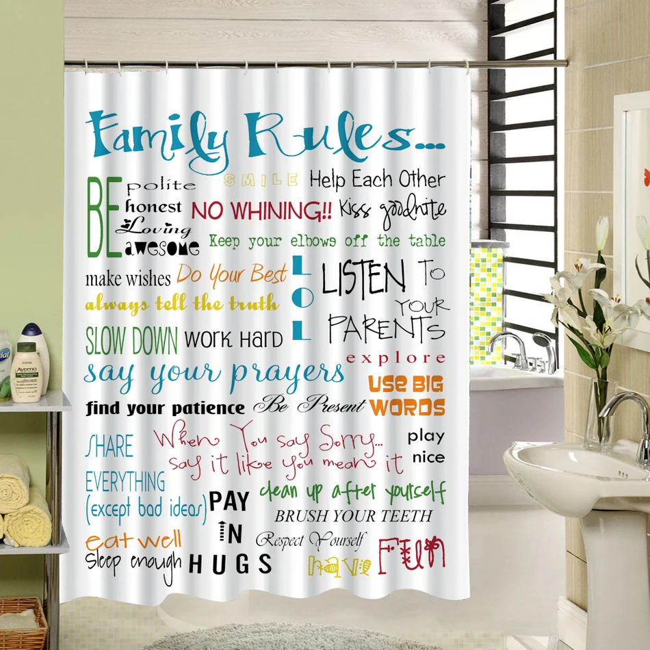 Новинка 2017 года Заказная ткань занавеска для душа Водонепроницаемая анти