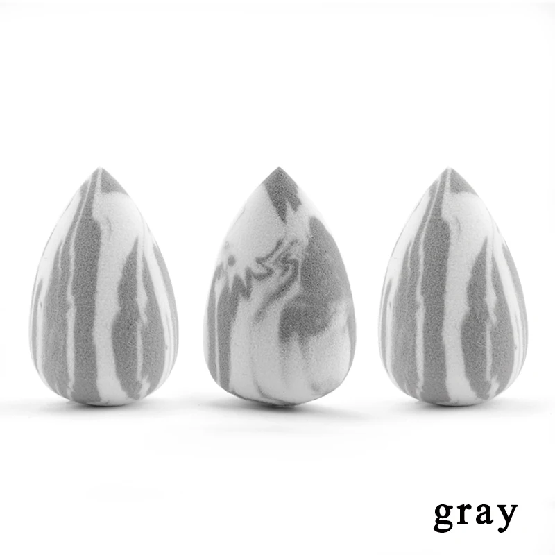 Gray 50pcs Новая многоцветная мини-губка для макияжа в форме капли воды, мягкая основа для макияжа, спонж, консилер, смешанный косметический спонж - Цвет: Gray 50pcs