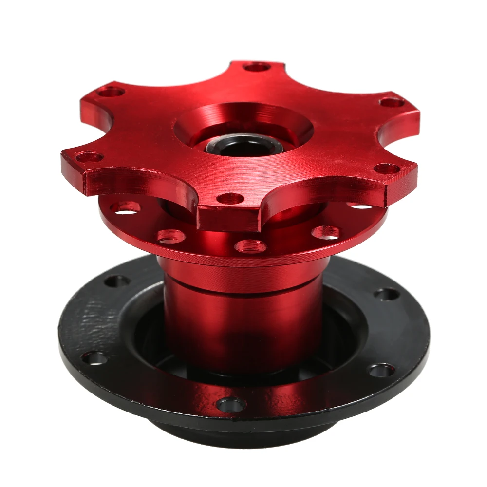 

Car Steering Wheel Quick Release Red Universal Hub Racing Adapter Snap Off Boss Kit Auto Accessories