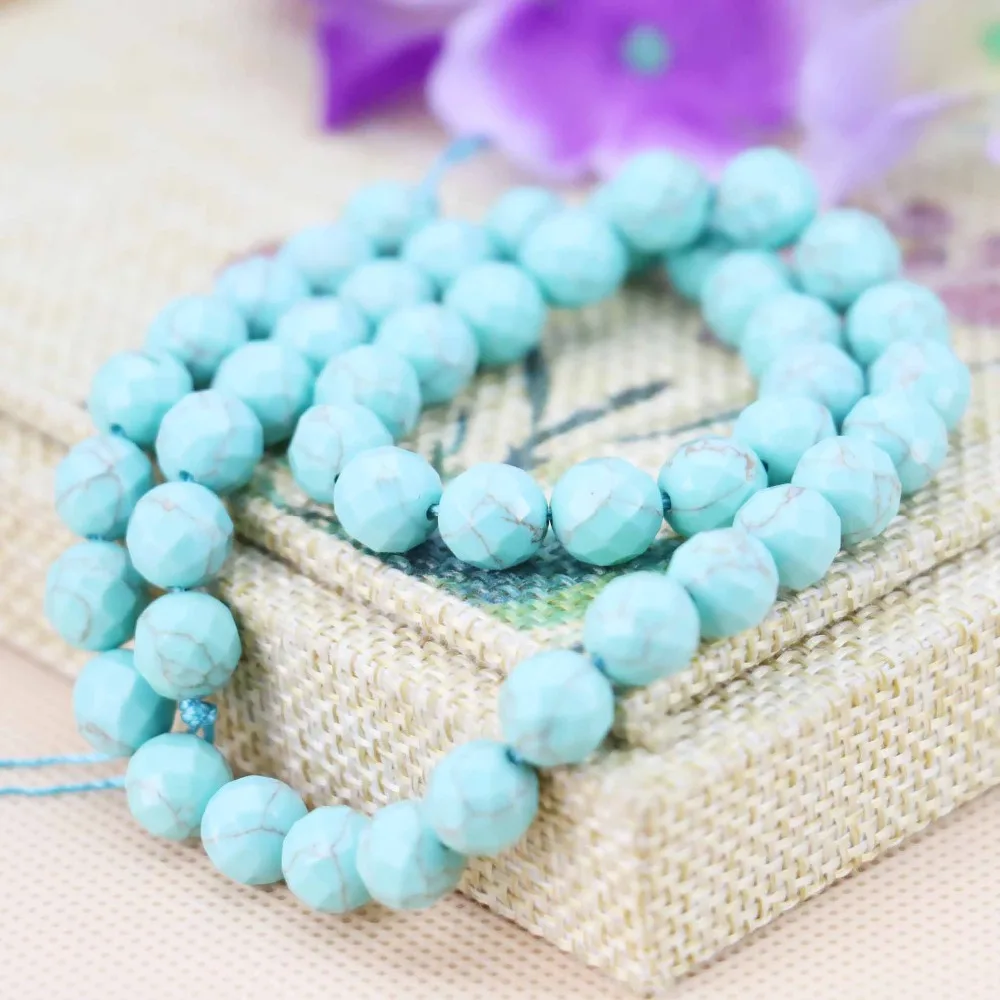 Аксессуары 8 мм натуральные синие турецкие каменные бусины в полоску камень