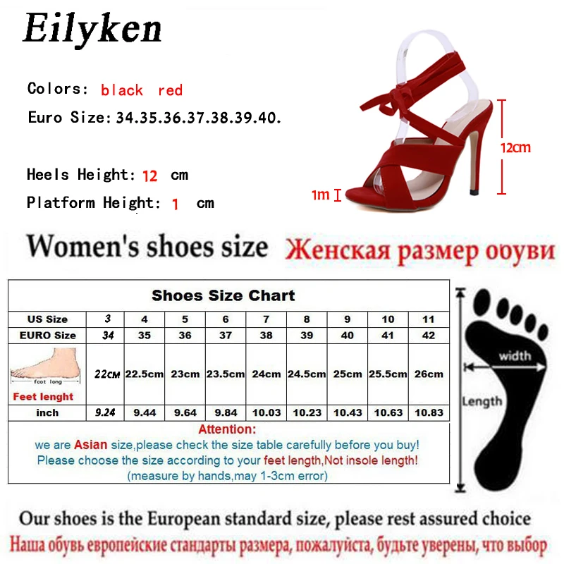 Eilyken/Новинка года; босоножки на высоком каблуке с открытым носком; женские вечерние босоножки на шпильке со шнуровкой; свадебные туфли