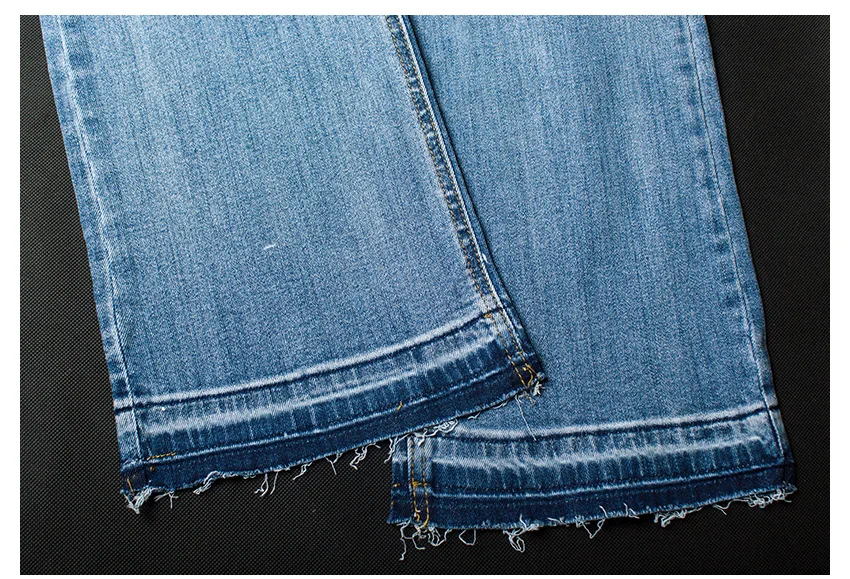 

Spring Autumn Fashion Blue Color Big Size S-3xl Cotton Women Wide Leg Jean Jl-hg003