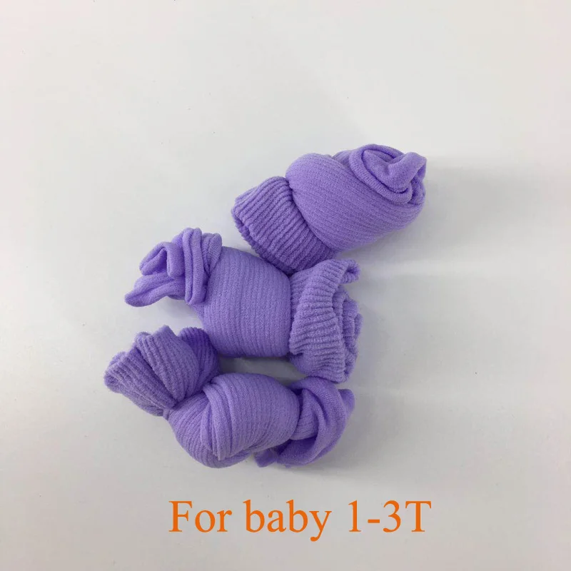 3 pairs-purple Летние детские носки милые Карамельный цвет новорожденных; сезон осень-зима, комплект тонких нескользящих дышащего полиэстера детские носки «унисекс» ребенок малыш Sokken - Цвет: 3 pairs-purple