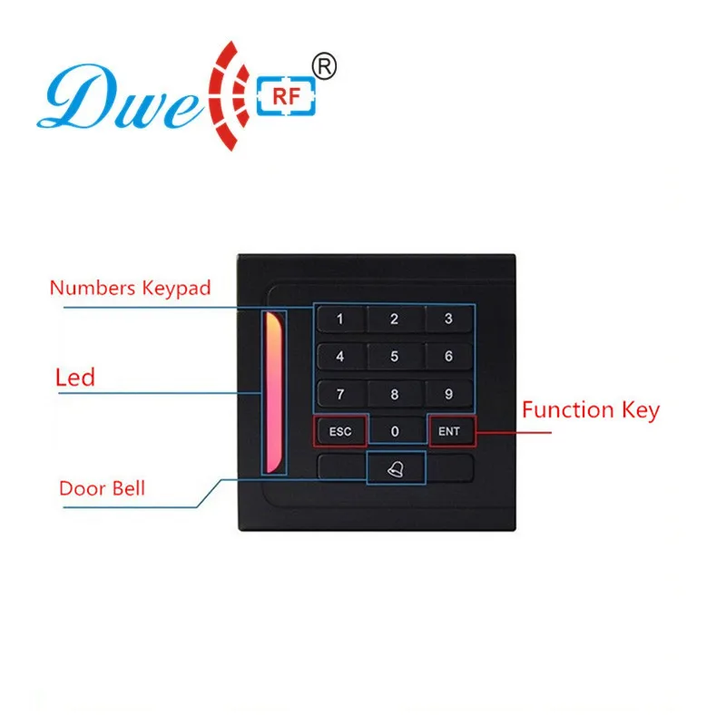 DWE CC RF приближение RFID кардридер клавиатура Wiegand 26 или 34 сканер EM ID MF считыватель
