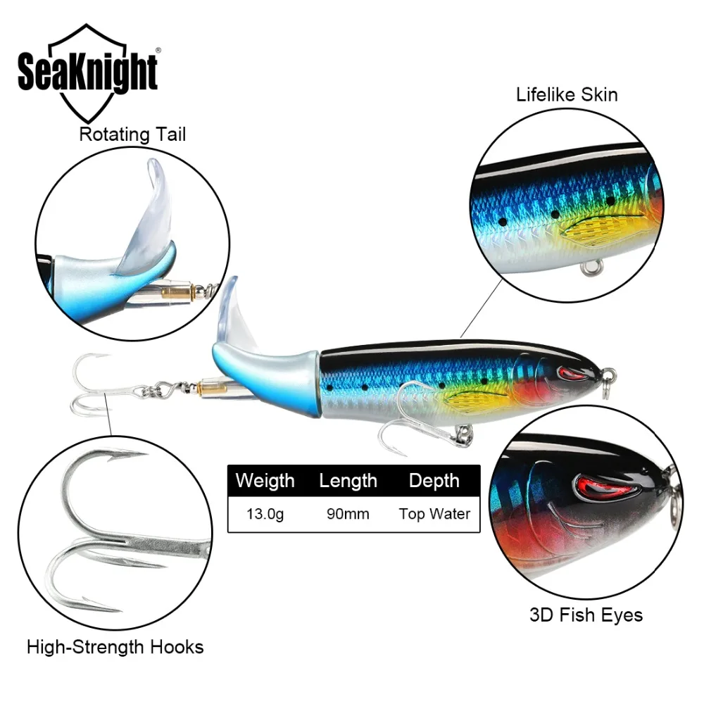 SeaKnight SK050 Whopper Plopper рыболовная приманка 7 цветов плавающая искусственная с прочным
