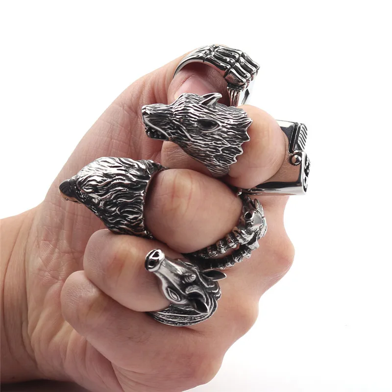 Готическая Зажигалка Anillo Hombre нефункциональное кольцо с дымом размер 8-13 Anel Masculino