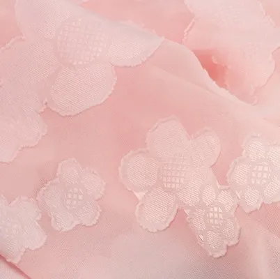 pink A Новое поступление, пять цветов, жаккардовая шифоновая ткань, принт, шифон, марля, материал, летнее платье, материал, аксессуары. D251 - Цвет: pink A