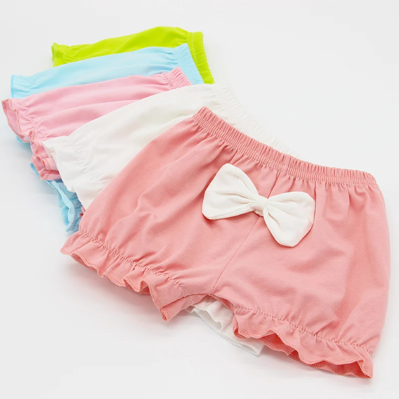 4 шт./Лот Детские хлопковые трусы с бантом|shorts|girls cotton shorts |