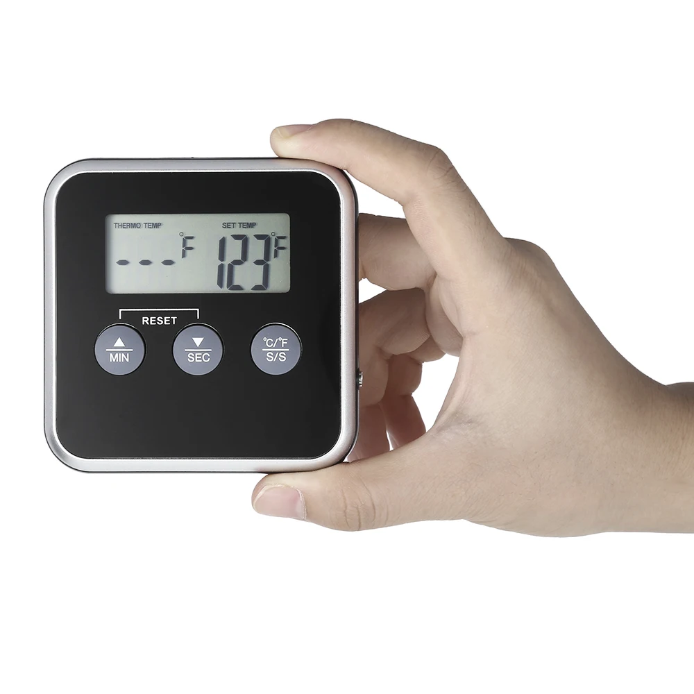 

Meat Thermometer Kitchen LCD Digital Cooking Food Probe BBQ Oven Cooking Tools Gauge Thermometer With Stainless Steel Probe