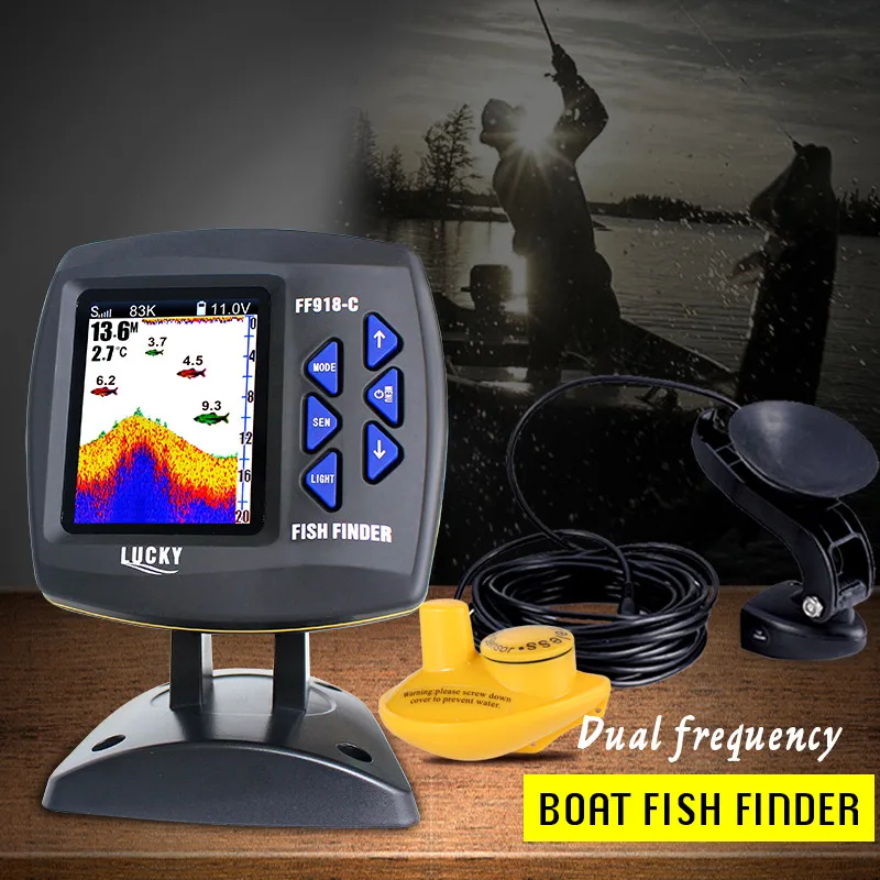 LUCKY оригинальный новый стиль цветная лодка рыбоискатель телефон Двойная частота