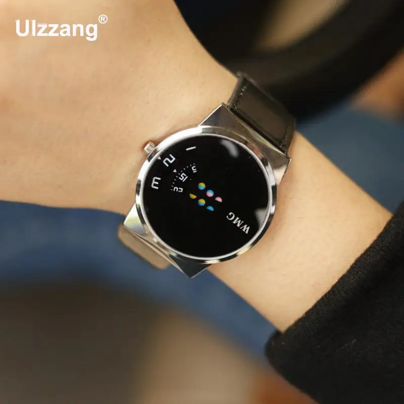 Модные красочные часы для женщин цифровые и мужчин повседневные