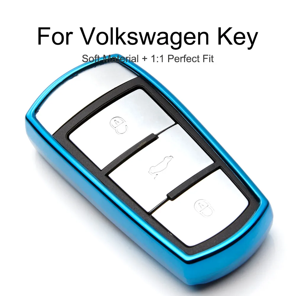 Чехол KUKAKEY для автомобильного ключа из ТПУ VW Volkswagen Magotan b8 2017 Tiguan L|Футляр ключа| |