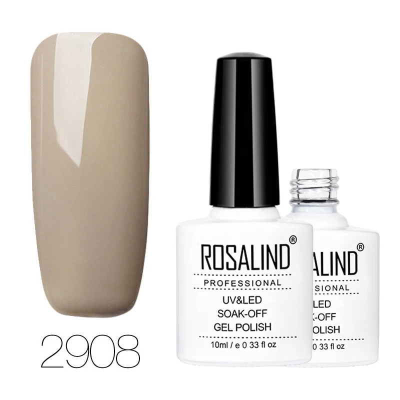 RD2908 ROSALIND гель 1S 18 Серый Цвет Серия ногтей Гель-лак замочить от Vernis полуперманентный УФ-Гель-лак для ногтей - Цвет: RD2908