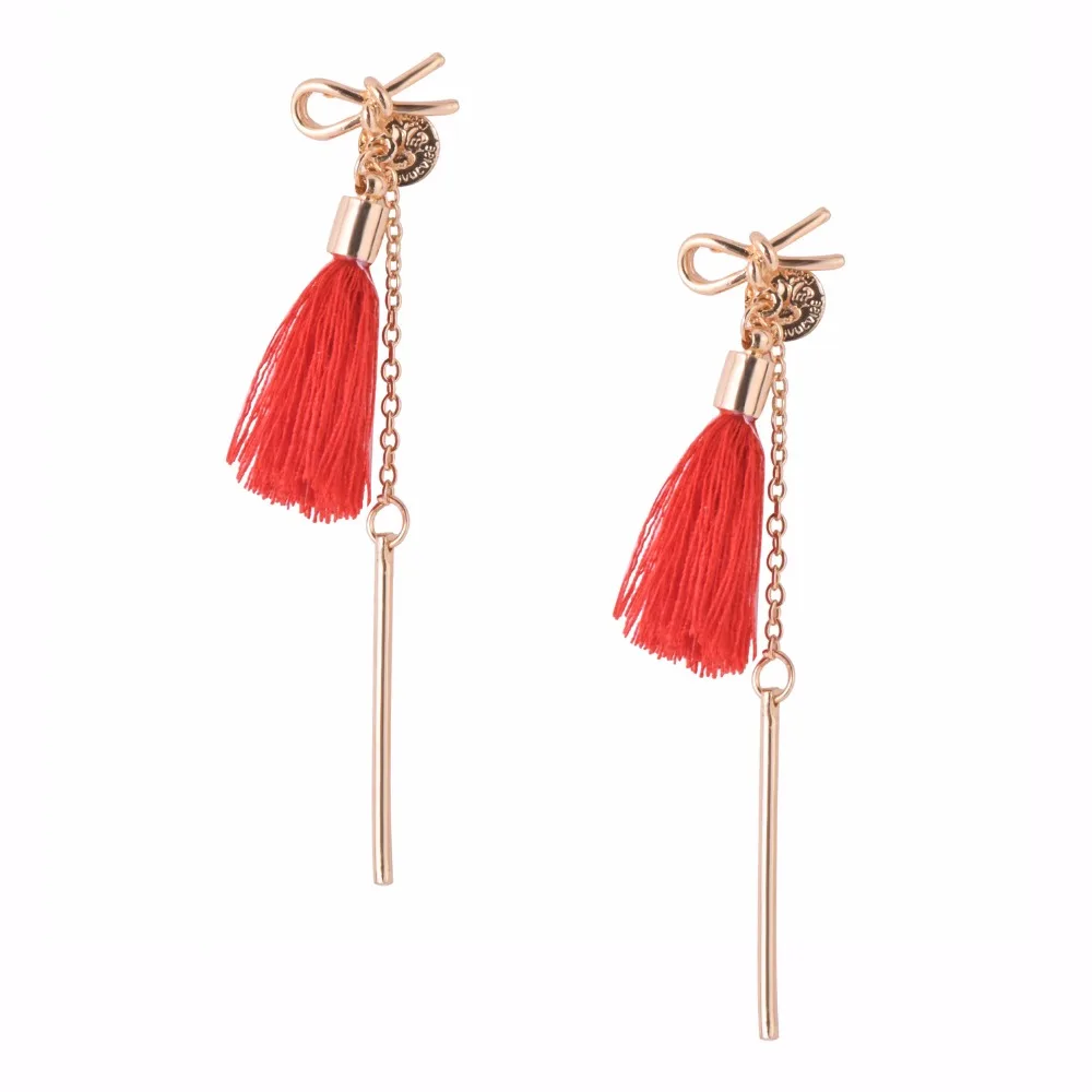 Богемная Кисточка Серьги Висячие капли для женщин Эффектные серьги зеленые