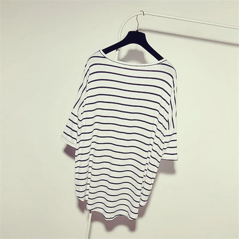 Женская винтажная свободная футболка с круглым вырезом и рукавами три четверти