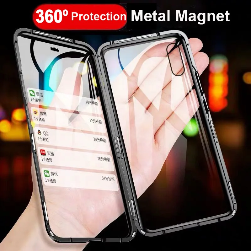 Магнитный металлический чехол Do Dawer для iPhone XR XS MAX X 8 Plus 7+ Чехлы из закаленного стекла с магнитом на заднюю панель чехол для iPhone 7 6 6 S Plus