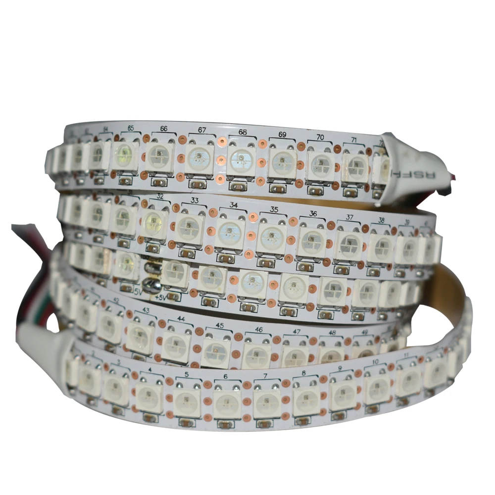 WS2812 Волшебная светящаяся 144 светодиода/м IP20 DC5V Гибкая Высококачественная