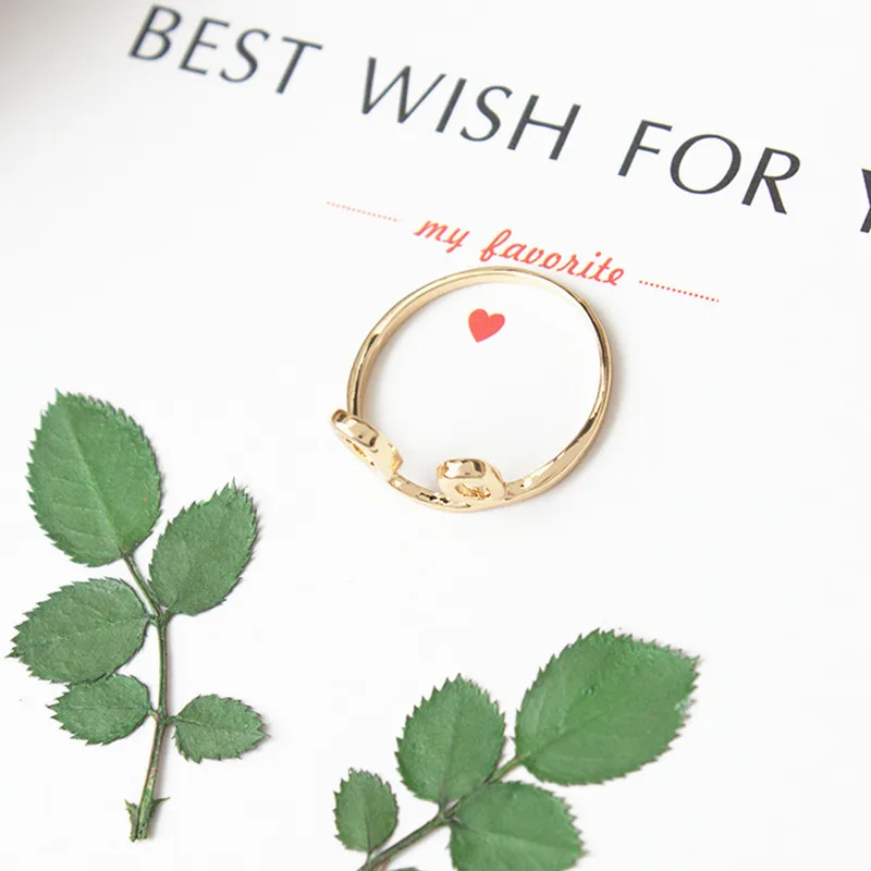 Minimalist design circle wave LOVE couple ring RD146 | Украшения и аксессуары