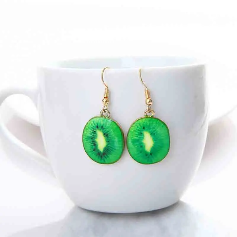 Korean temperament cute earrings fruit watermelon strawberry kiwi long female | Украшения и аксессуары