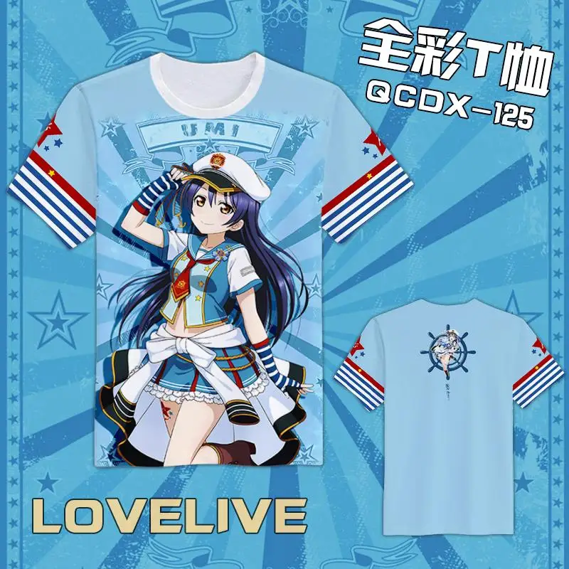Футболка с коротким рукавом для косплея Brdwn Lovelive Koizumi Hanayo Tojo Nozomi logo Sonoda Umi Hoshizora Rin |