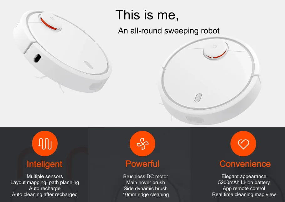 Xiaomi Mi робот-пылесос с точным датчиком расстояния, система мощного всасывания LDS, пульт дистанционного управления