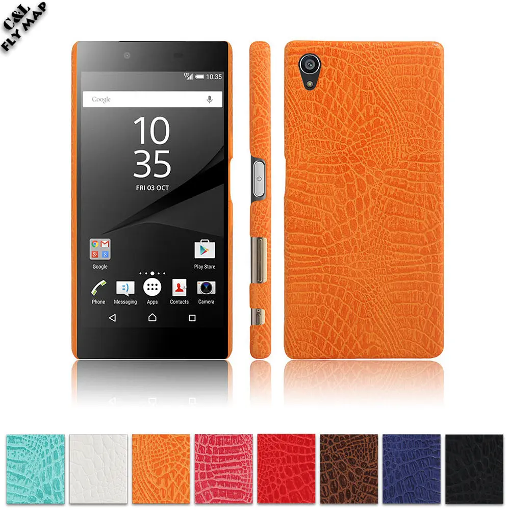 Защитный чехол из крокодиловой кожи для SONY Xperia Z5 premium Жесткий Чехол поликарбоната