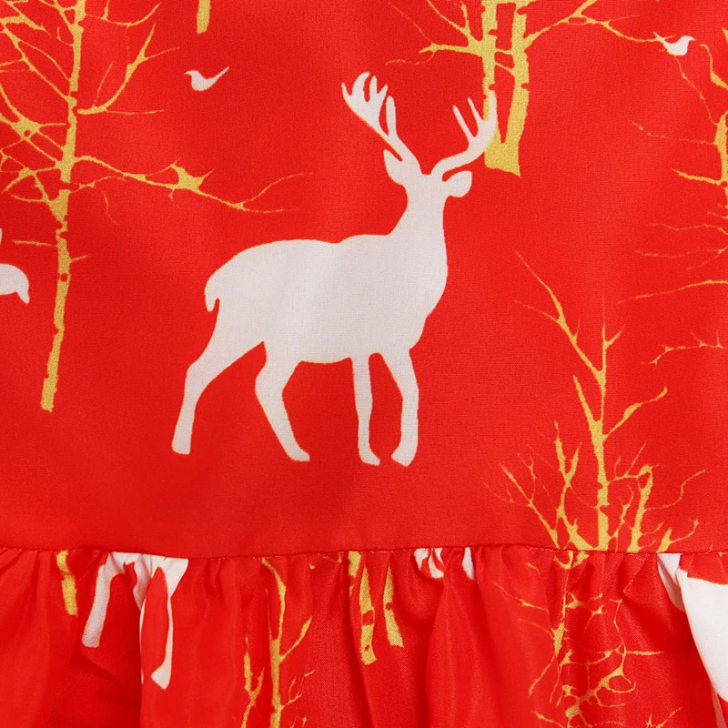 Toddler Kid Baby Girls Christmas Cartoon Deer Sleeveless Party Dress Clothes 1-5 Years Xmas | Детская одежда и обувь