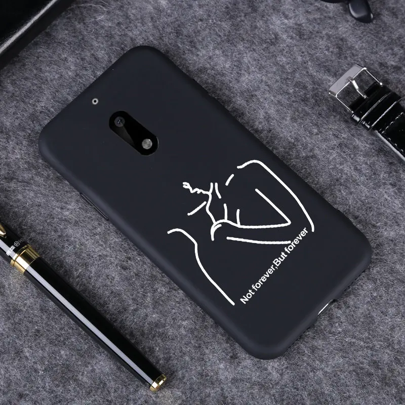 Soft Silicone TPU Case For Nokia 2 3 5 6 2018 Back Cover 6.1 2.1 3.1 5.1 5X 7 Plus Cases Black Matte Pattern Covers |