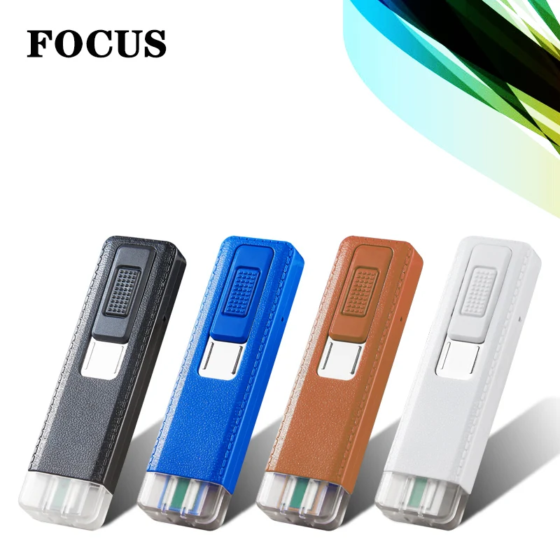 FOCUS Plazmatic USB зарядка ветрозащитная Экологически чистая Зажигалка тонкая Мини