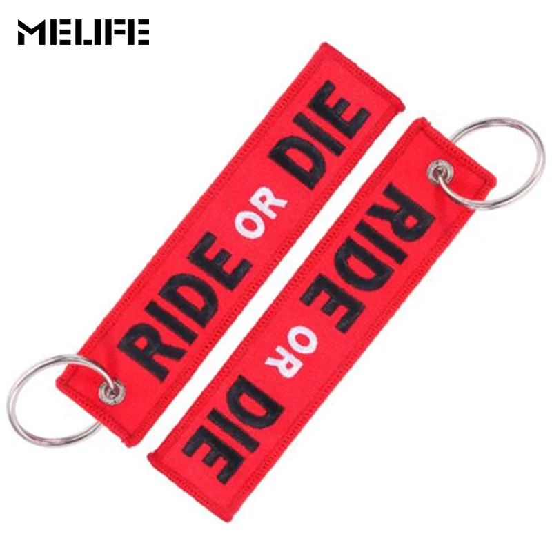 MELIFE спортивные аксессуары для альпинизма ride Or Die брелок для мотоциклов и автомобильные брелоки Jewelry ярлык для ключей с вышивкой llavero 3 шт