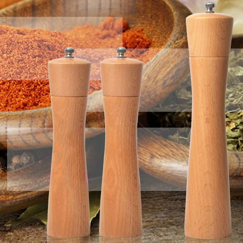 Мельница для соли UPORS из натурального дерева ручная мельница и перца специй с