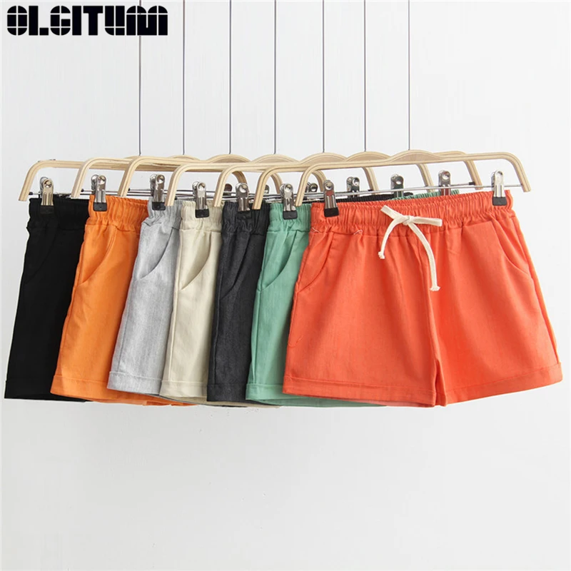 Женские спортивные шорты для бега и фитнеса хлопковые карамельных цветов с