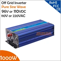 1000w 96v110vdc to 110v220vac off grid pure sine wave single phase solar or wind power inverter surge power 2000w